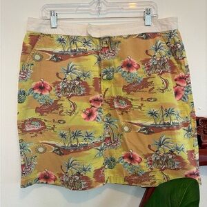 Women’s Vintage Old Navy Hawaiian Print Cotton Skirt